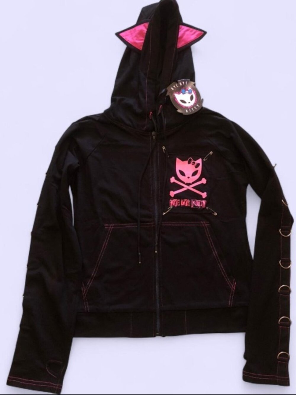 NWT Bye Bye Kitty "Void" Zip-Up Hoodie